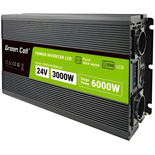 Przetwornica GREEN CELL INVGC24P3000LCD 24V/230V 3000W/6000W