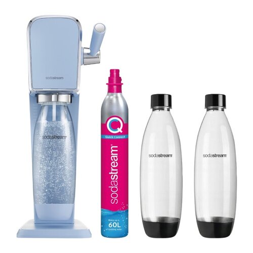 Saturator SODASTREAM Art Niebieski + Butelka SODASTREAM Fuse (3 sztuki)