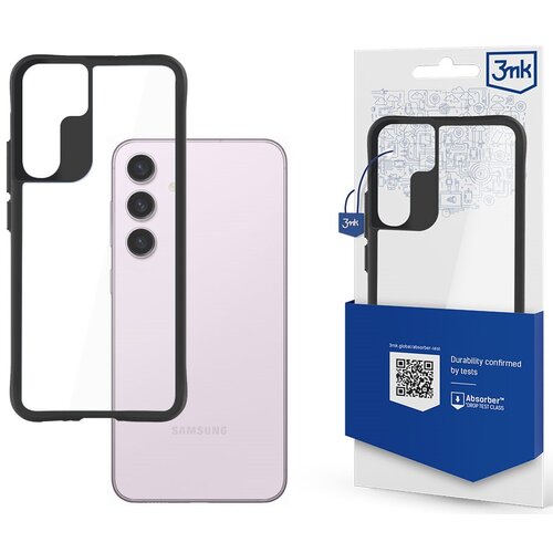 Etui 3MK Satin Armor Case+ do Samsung Galaxy S24 Przezroczysto-czarny