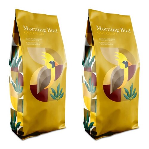 Kawa ziarnista MORNING BIRD Cafe Crema Arabica 2 x 1 kg