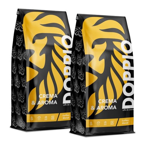 Kawa ziarnista BLUE ORCA COFFEE Doppio Crema & Aroma Arabica 2 x 1 kg