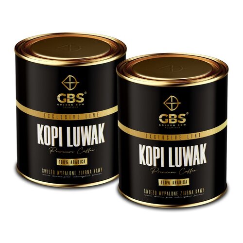 Kawa ziarnista GOLDEN BOW SOLUTIONS Exclusive Line Kopi Luwak Arabica 2 x 0.2 x 1 kg
