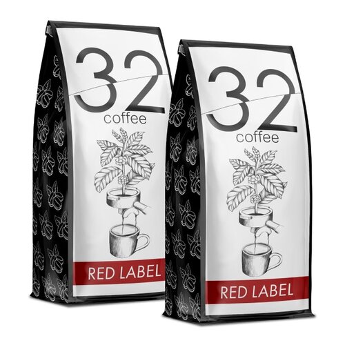 Kawa ziarnista BLUE ORCA COFFEE 32 Coffee Red Label 2 x 1 kg