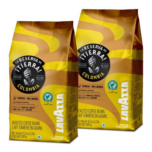 Kawa ziarnista LAVAZZA Tierra Columbia Espresso 2 x 1 kg