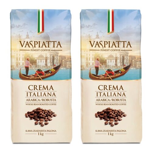 Kawa ziarnista VASPIATTA Crema Italiana 2 x 1 kg