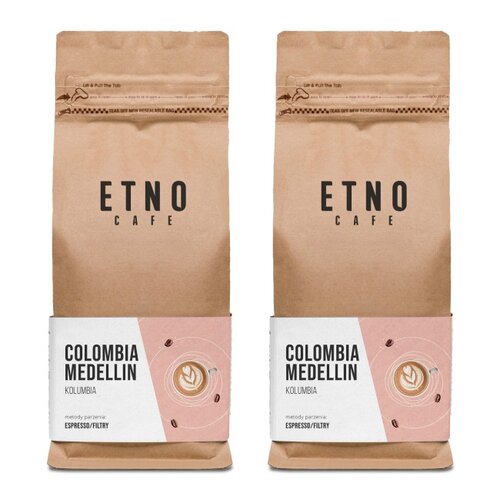 Kawa ziarnista ETNO CAFE Colombia Medellin Arabica 2 x 1 kg