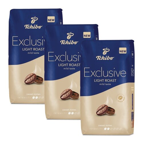 Kawa ziarnista TCHIBO Exclusive Light Roast Arabica 3 x 1 kg