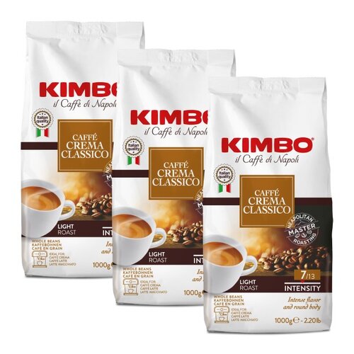 Kawa ziarnista KIMBO Caffe Crema Classico 3 x 1 kg