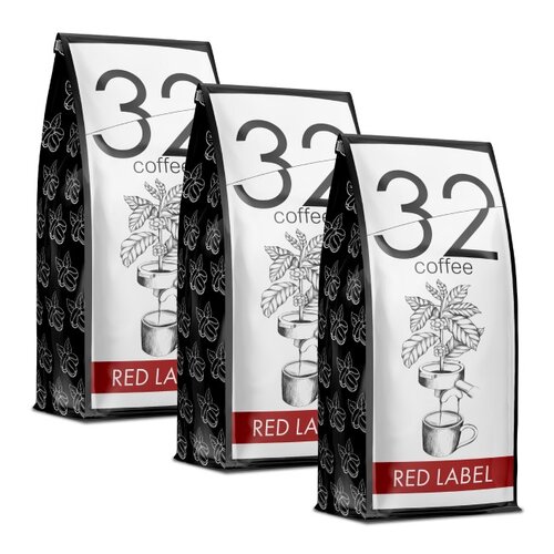 Kawa ziarnista BLUE ORCA COFFEE 32 Coffee Red Label 3 x 1 kg
