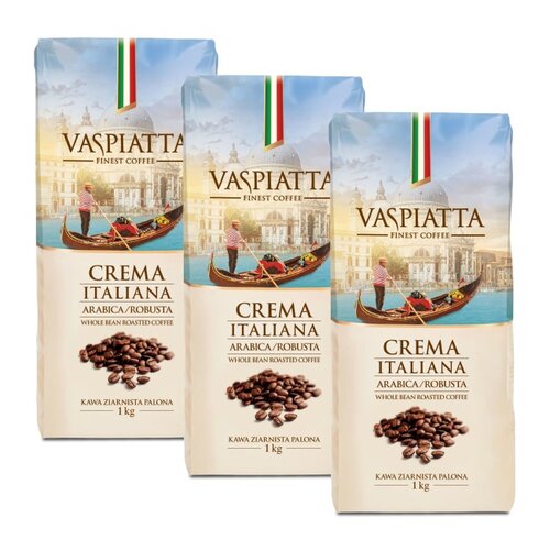 Kawa ziarnista VASPIATTA Crema Italiana 3 x 1 kg