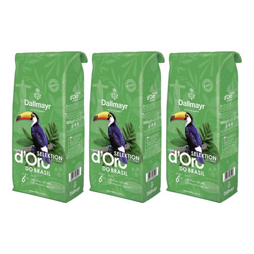 Kawa ziarnista DALLMAYR Crema D'Oro do Africa Selektion 3 x 1 kg