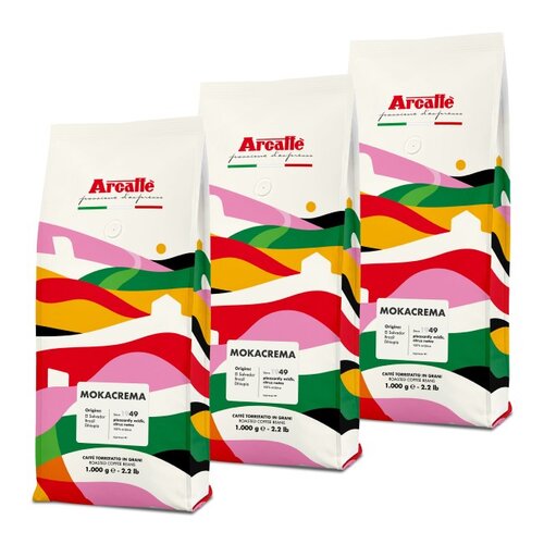 Kawa ziarnista ARCAFFE Mokacrema Arabica 3 x 1 kg