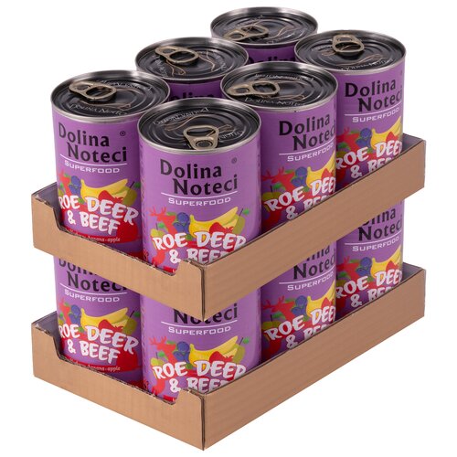 Karma dla psa DOLINA NOTECI Superfood z sarną i wołowiną 12 x 400 g