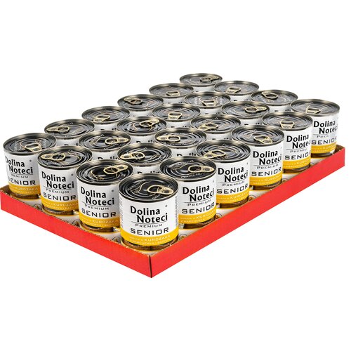 Karma dla psa DOLINA NOTECI Premium Senior bogata w kurczaka z marchewką i bazylią 24 x 400 g