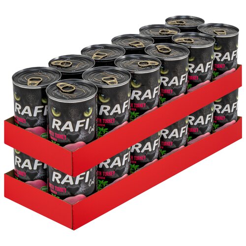 Karma dla kota RAFI z indykiem 24 x 400 g