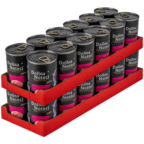Karma dla kota DOLINA NOTECI Premium Junior z indykiem 24 x 400 g