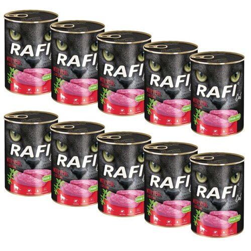 Karma dla kota RAFI Cielęcina 10 x 400 g