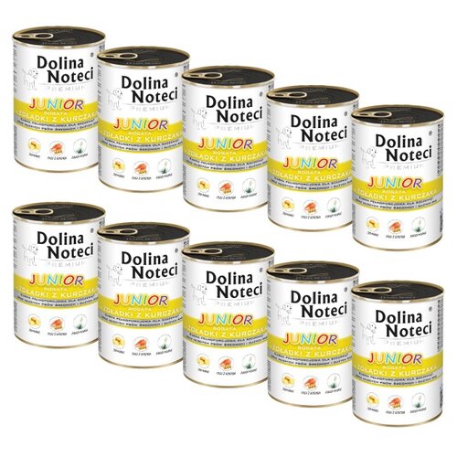 Karma dla psa DOLINA NOTECI Premium Junior Żołądki z kurczaka 10 x 400 g