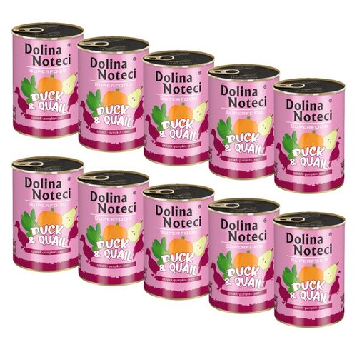 Karma dla psa DOLINA NOTECI Superfood Kaczka i przepiórka 10 x 400 g