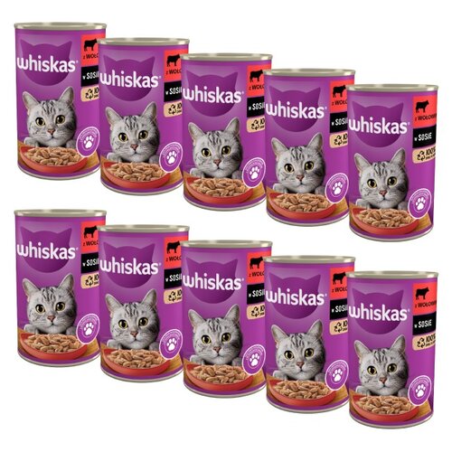 Karma dla kota WHISKAS Wołowina 10 x 400 g