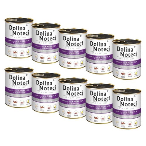 Karma dla psa DOLINA NOTECI Premium Królik z żurawiną 10 x 800 g