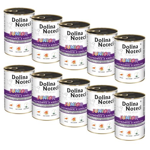 Karma dla psa DOLINA NOTECI Premium Junior Wątróbka z królika 10 x 400 g