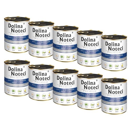 Karma dla psa DOLINA NOTECI Premium Dorsz z brokułami 10 x 800 g