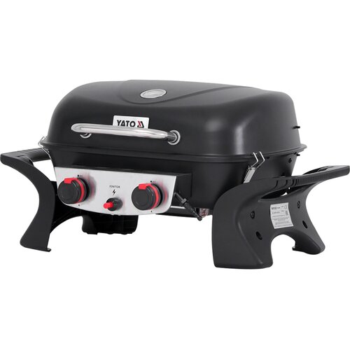 Grill gazowy YATO YG-20005 Yake Czarny 5 kW 47 x 37 cm