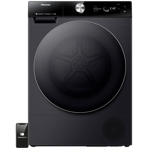 Suszarka HISENSE DH7S107BB Seria 7S Wi-Fi ConnectLife AI SuperDry Ekran TFT Samoczyszczacy wymiennik ciepła