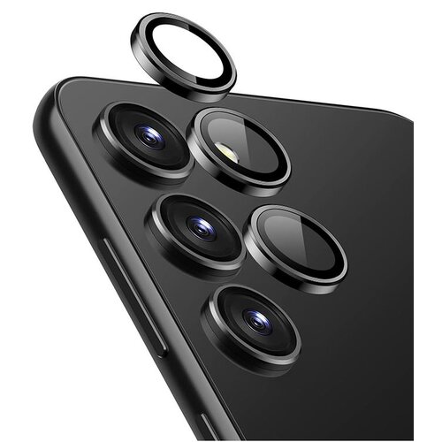 Szkło hartowane na obiektyw CRONG Lens Ring do Samsung Galaxy S24+ Czarny