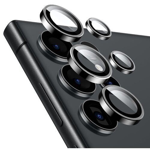 Szkło hartowane na obiektyw CRONG Lens Ring do Samsung Galaxy S24 Ultra Czarny