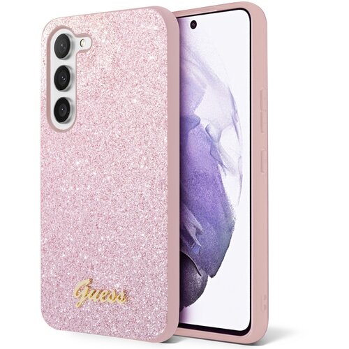 Etui GUESS Glitter Script do Samsung Galaxy S24 Różowy