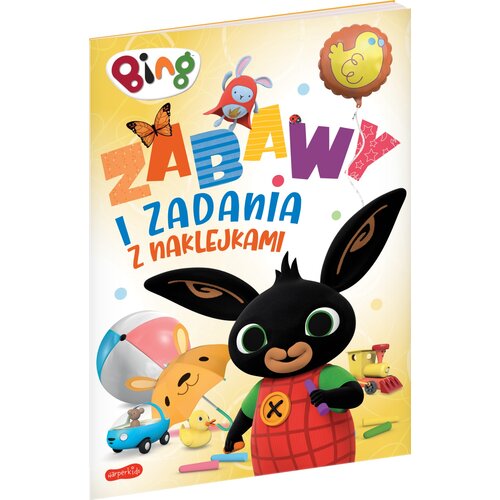 Książka z naklejkami Bing Zabawy i zadania z naklejkami (miękka okładka)