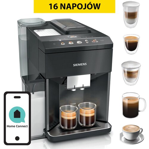 Ekspres SIEMENS EQ.500 TQ518RX3 sterowanie przez aplikacje HomeConnect