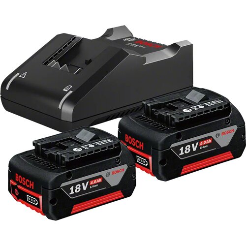 Zestaw akumulatorów BOSCH GBA 18V 2 x 4.0Ah + ładowarka GAL 18V-40