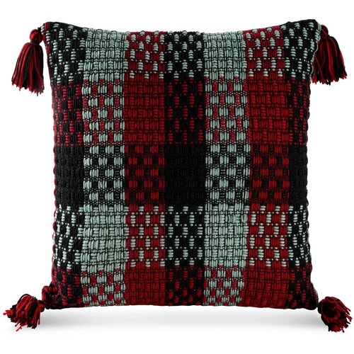 Poszewka EUROFIRANY Hilar 45 x 45 cm Czerwono-miętowy