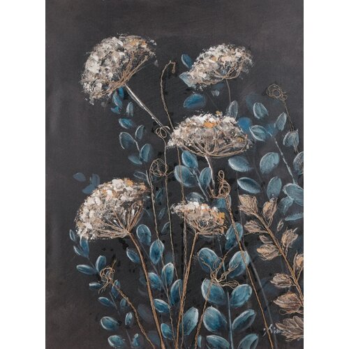 Obraz EUROFIRANY Herbs 493 60 x 80 cm Czarny