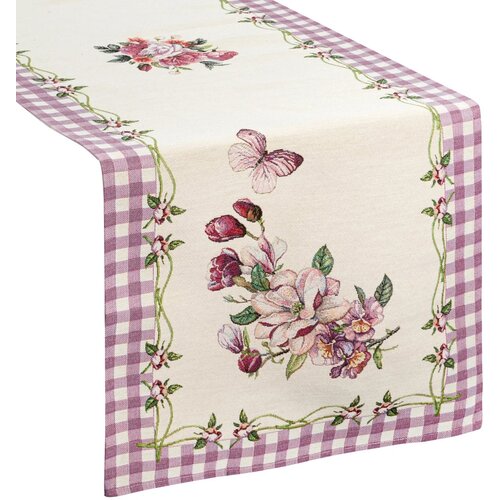 Bieżnik EUROFIRANY Cho 1225 45 x 140 cm Fioletowy