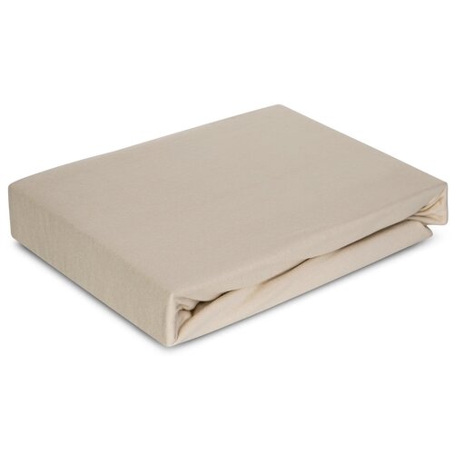 Prześcieradło EUROFIRANY Premium Jersey 4 432713 90 x 200 x 25 cm Beżowy