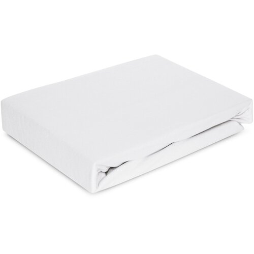 Prześcieradło EUROFIRANY Premium Jersey 4 z gumką 120 x 200 x 25 cm Biały