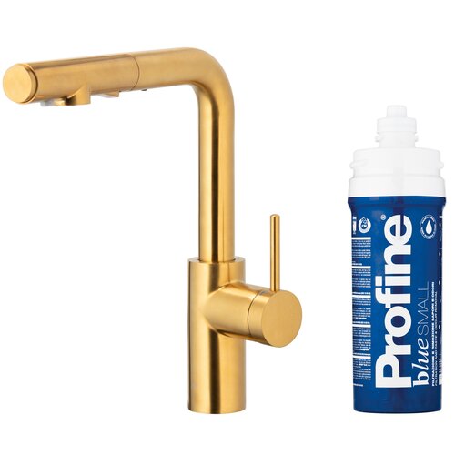 Bateria KFA ARMATURA Duero Pure Basic Pull-Out 6623-113-31 Złoty szczotkowany + filtr
