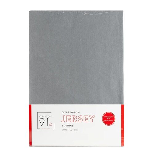 Prześcieradło EUROFIRANY Design 91 397113 Jersey 160 x 200 cm Stalowy