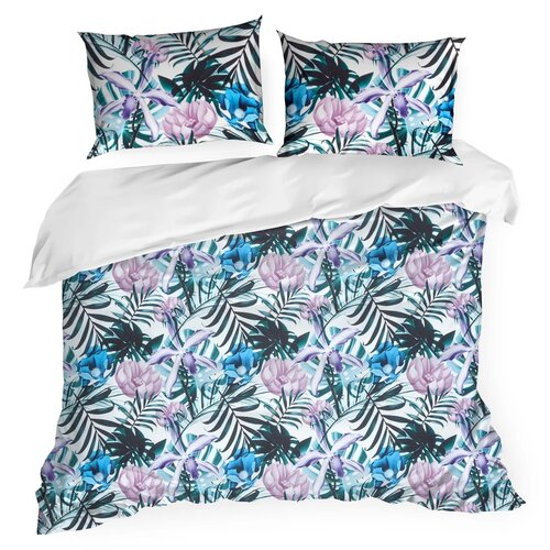Pościel EUROFIRANY Design 91 Malibu 160 x 200 cm Jasnofioletowo-niebieski