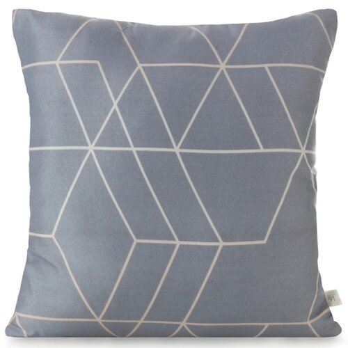 Poszewka EUROFIRANY Design91 GEO 02 40x40 cm Stalowa