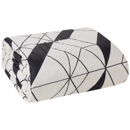 Narzuta EUROFIRANY Design 91 Geo 01 200 x 220 cm Kremowo-czarny
