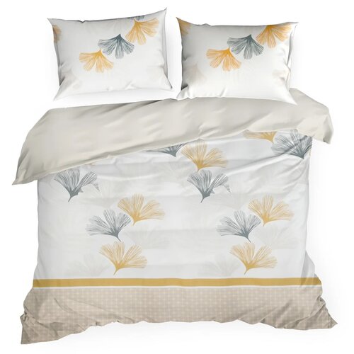 Pościel EUROFIRANY Design 91 Lea 07 220 x 200 cm Biało-żółty