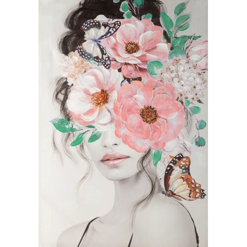 Obraz EUROFIRANY 461A 70 x 100 cm Różowy