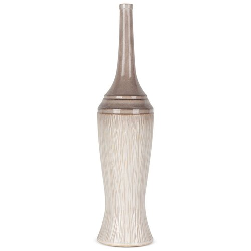 Wazon EUROFIRANY Rosina 18 x 76 cm Kremowy
