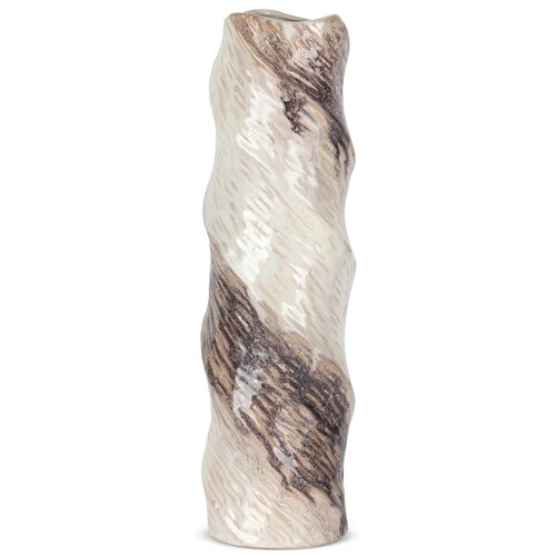 Wazon EUROFIRANY Rosina 12 x 40 cm Kremowy