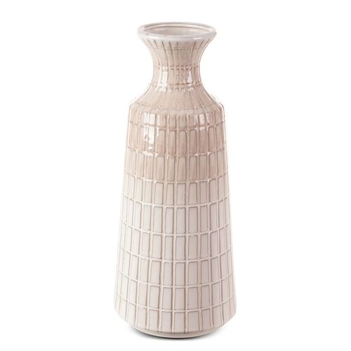 Wazon EUROFIRANY Edna 06 16 x 40 cm Kremowy